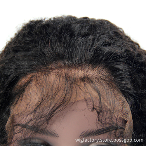 4*4 Lace Front Afro Human Hair Wig,Wig With Human Hair For Black Women,Remy Brazilian Short Lace Front Human Hair Wig